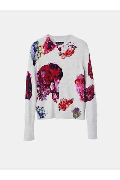 Desigual Women's Sweater 24WWJF53 Gray