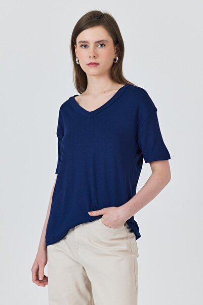 Rays Laci V-izrez viskoza/meka tkanina Lepog pada majica 3077