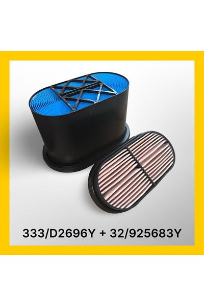 Partspro 333/D2696/Y+32/925683/Y -Air Filter Suit (Exterior+Interior) - Jcb - (Domestic) (Eco-Plus