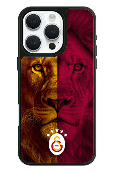 Galatasaray iPhone 16 Pro Max Uyumlu Galatasaray 5 Yıldız Parçalı Aslan Lisan...