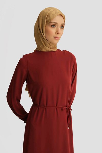 Armine Φόρεμα με κορδόνια 25yt927 Claret Red