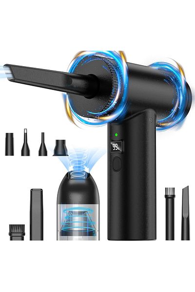 OEM Suflantă de aer și aspirator, portabil, lanternă LED, 3 viteze, 90000 RPM, baterie de 7500 mAh