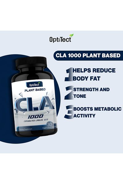 OptiTect Cla 1000 Plant Based, 30 Vegan Liquid Capsules, 1000 Mg (PACK OF 2)