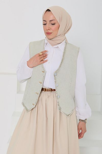 TOFİSA سترة قصيرة من الدنيم حجر - 27099