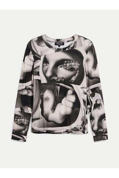Desigual Women Blouse 24WWTK49 Gray