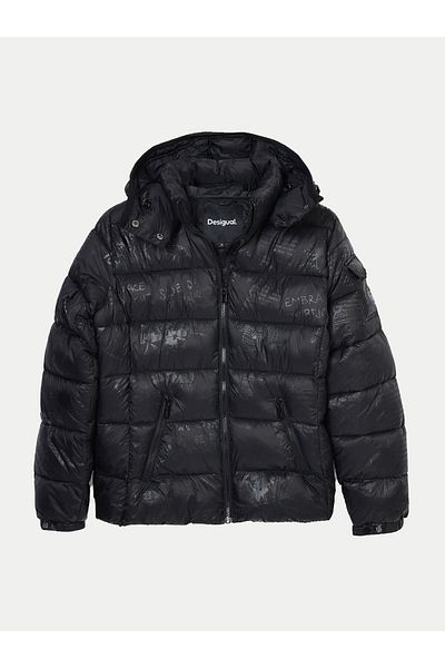 Desigual Women Winter Jacket 24WWEWBM Black