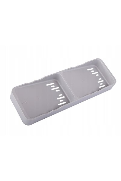 zola Plastic cutlery holder, Zola®, two compartments, 39.5x13x4.5 cm, gray