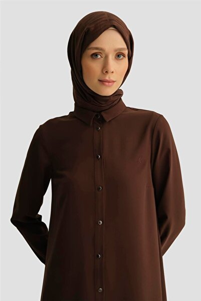 Armine A Logolu Tunik 25YH411 Acı Kahve