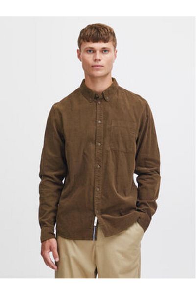 Solid Men's Shirt 21104208 Brown
