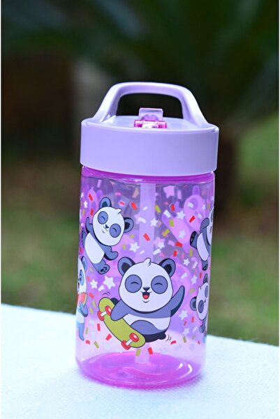 Peaceful Bpa Free 430 Cc Sevimli Panda Desenli Katlanabilir Pipetli Suluk Ve Matara 3 Al 2 Öde