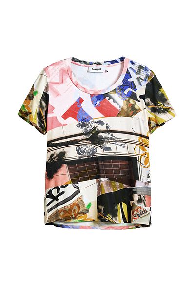 Desigual Women's T-Shirt 25SWTK14 Colorful