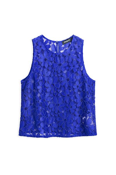Desigual Top pentru femei 25SWBW25 Albastru