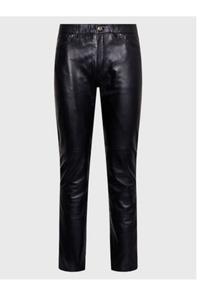 Serge Pariente Men's Leather Trousers SEXY MAN Black