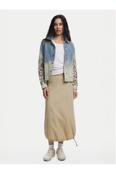 Desigual Jachetă din denim pentru femei 25SWED06 albastră