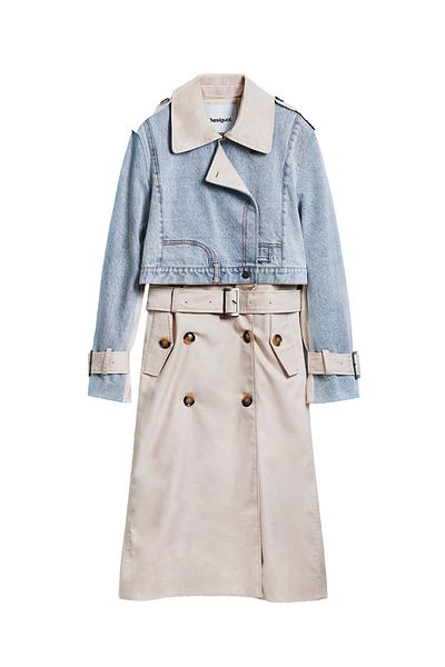 Desigual Trench pentru femei 25SWEW29 bej