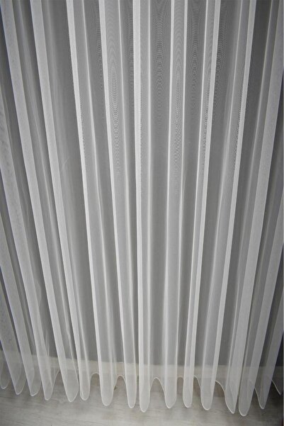 Miabella Home Greek Tulle Curtain Honeycomb Patterned 1/2 Sparse Pleat |   Ready Made Sewn Tulle Curtain |   Modern Ecru Tulle