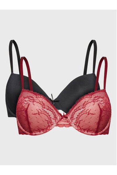 DORINA Women's Set of 2 Bras D17180LA051 Burgundy, Black