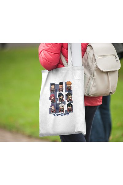 Akumastik Blue Lock Cute Cloth Bag 35X40Cm - Anime Bag - Tote Bag