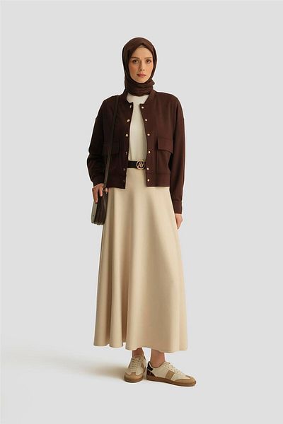 Armine Judge Collar Modal Jacket 25Yd4233-1 Brown