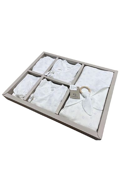 Cassiope Organic Cotton Patterned Muslin Set of 10 Hospital Release 0-3Months Newborn