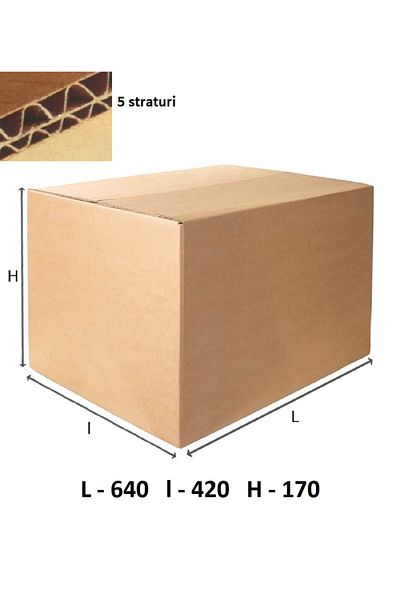 DanyCris Classic Cardboard Box type bax 640x420x170 TYPE 5