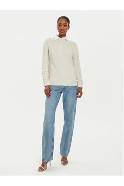 Oui Women's Sweater 89211 1340107 Ecru