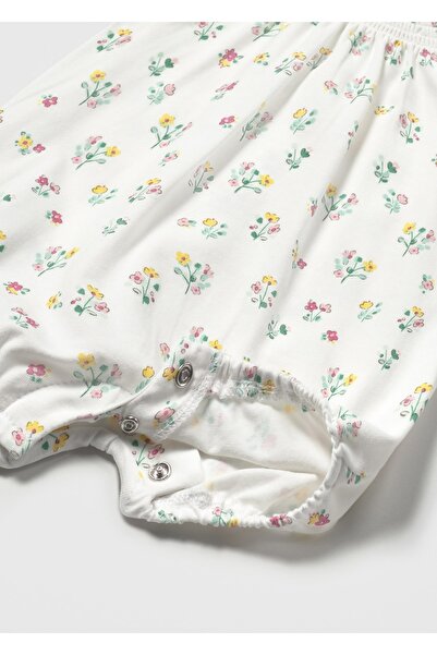 MAYORAL Baby Girl Floral 2-Piece Short Jumpsuit Set White 1749
