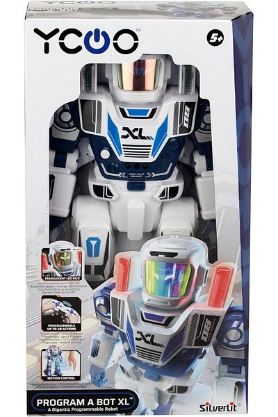 Silverlit Program a Bot XL – 40cm Remote Controlled Programmable Robot with LED Face, Gesture Cont
