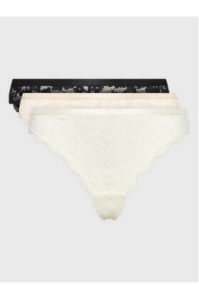 DORINA Women's Set of 3 pairs of thongs D001691LA084 Beige, White, Black