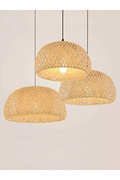 İstanbul Avize Alice 40 cm Sarkıt Bambu,İskandinav,Bohem,Modern Aydınlatma