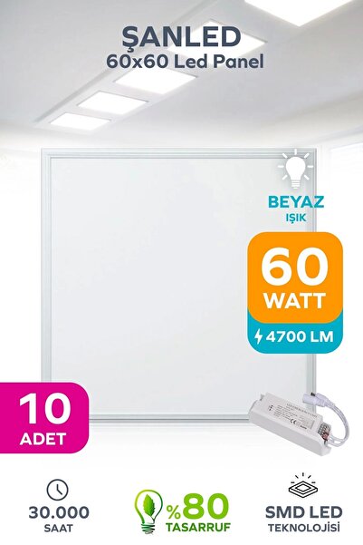 ŞANLED 60x60 Led Panel 60w Beyaz Işık 6500 -10 Adettir