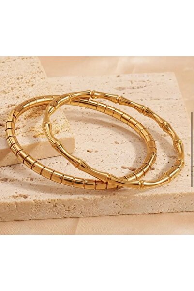 Lala طقم سوار مزدوج من الستانلس ستيل