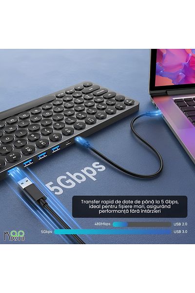 Koopsio Keyboard Docking Station, Multiport, Slim, Universal Compatibility, , 1 x HDMI 4K slot