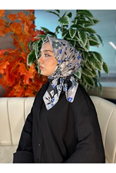 Oxygen Scarfs Βαμβακερό μεταξωτό μαντίλι με ανοιξιάτικο σχέδιο - 13001