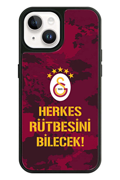 Galatasaray iPhone 15 Uyumlu Galatasaray 5 Yıldız Rütbe Lisanslı Telefon Kılıfı