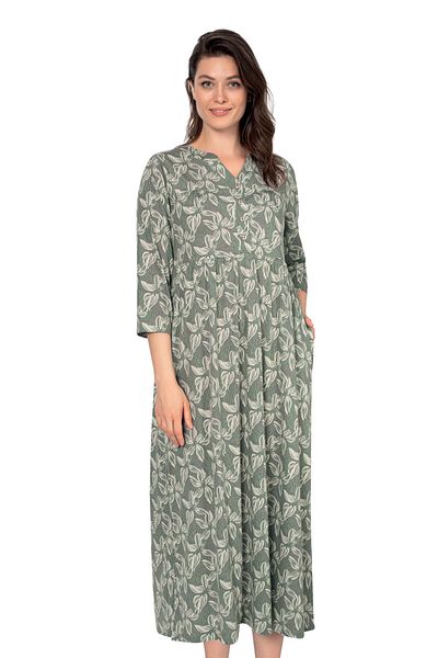 ROMEO LİFE Rochie lungă cu model din țesătură din bumbac și viscoză 7716