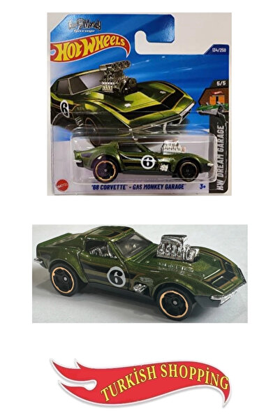 HOT WHEELS 2025 Case 1/64 Ölçek 68 Corvette- Gas Monkey Garage