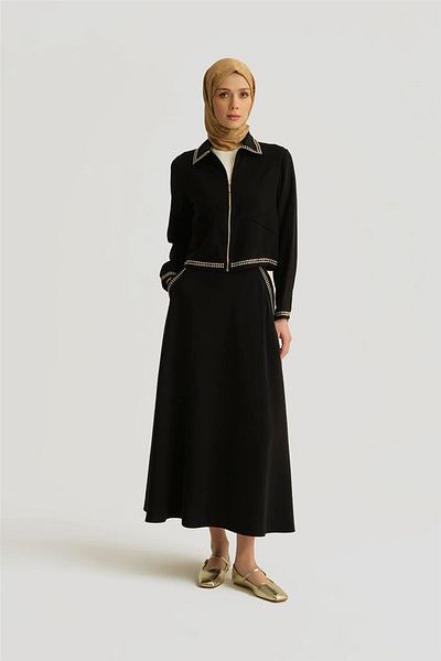 Armine Trok Detailed Jacket 25Yd4227-1 Black