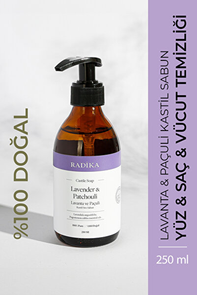 Radika Aromaterapi Doğal Kastil Sabun | Lavanta & Paçuli Kastil Sabunu | Cam ...