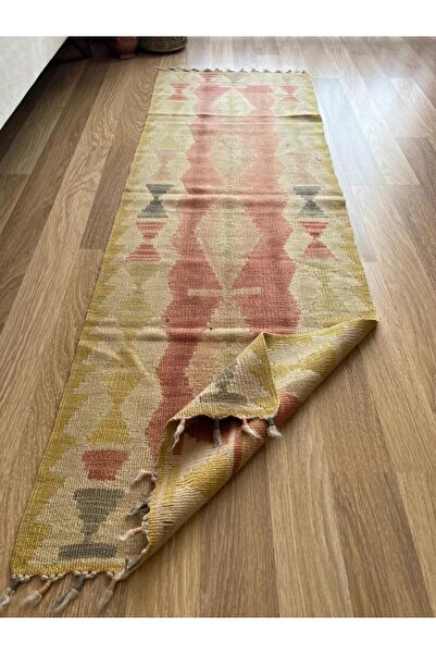 DesignEv 57x174 cm El Dokuma Küçük Boy Pastel Renkli İskandinav Stili Yolluk