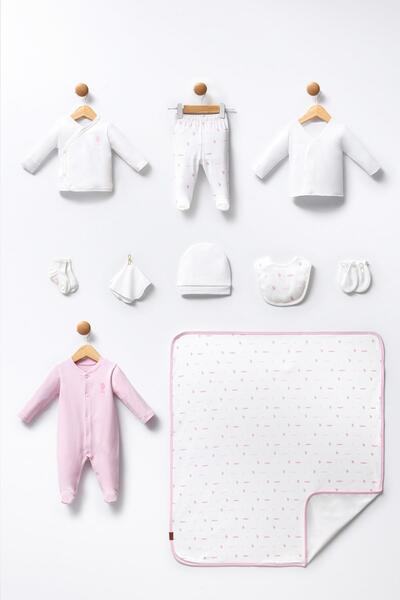 U.S. Polo Assn. U.S. Polo Assn. 100% Cotton Newborn Baby Girl 10 Pieces Hospi...