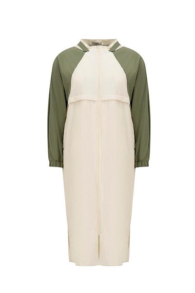 Armine Colorblock Raincoat 25Yt539 Khaki