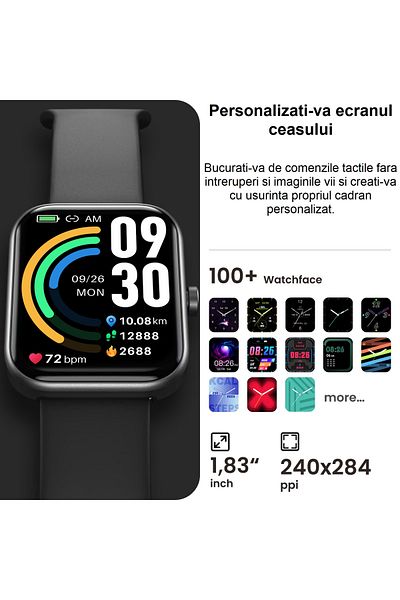 Smart Vibe TOZO® S3 Smartwatch Receive/Make Calls, 1.83” Ultra Touch, 24/7 Fitness Tracker, Gold