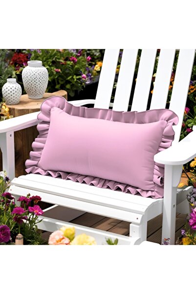 Bc Home مسحوق الوردي البلد تكدرت غطاء وسادة مستطيلة خمر، الاسكندنافية، البوهي...