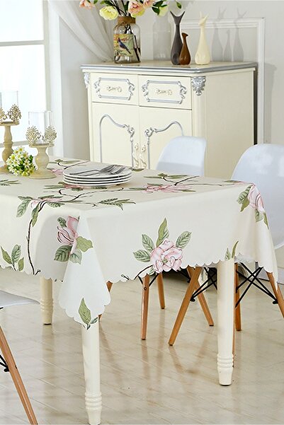 OBRO Fata de masa impermeabila, material textil opac, imprimeu floral bujori,...