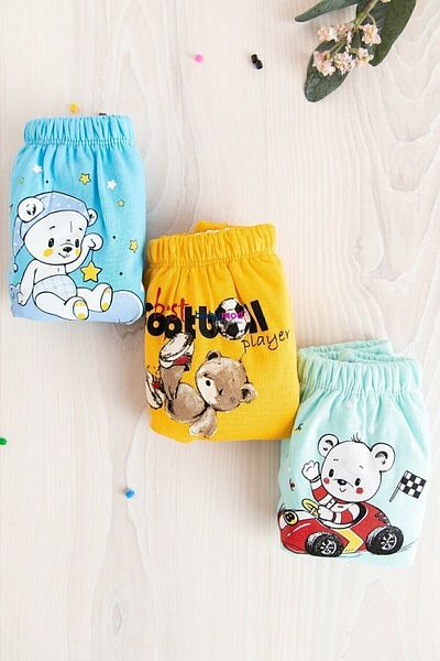 Bebibebek Baby Boy 3-Piece Baby Boy Training Pants (Color and Patterns May Vary)