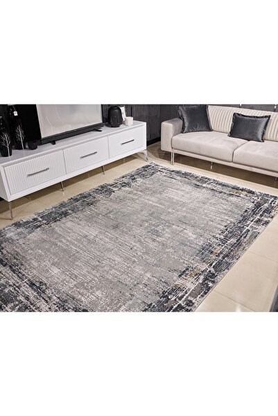 GÜMÜŞSUYU Ipekzade 100 11381 Yüksek Kalite Modern Gri Salon Halısı