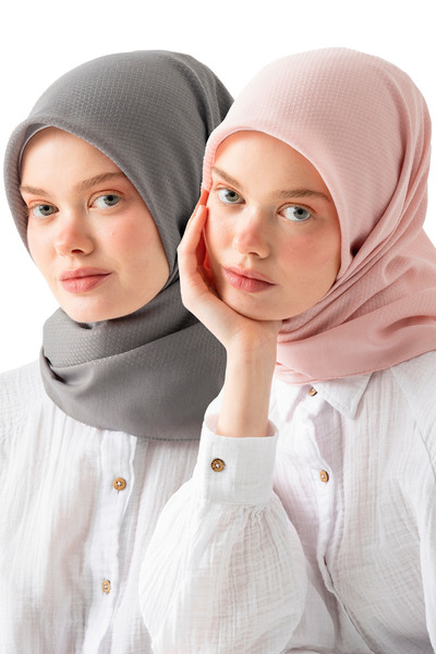 Wega Moda Eșarfă jacquard din bumbac din 2 bucăți, aspect natural și elegant,...