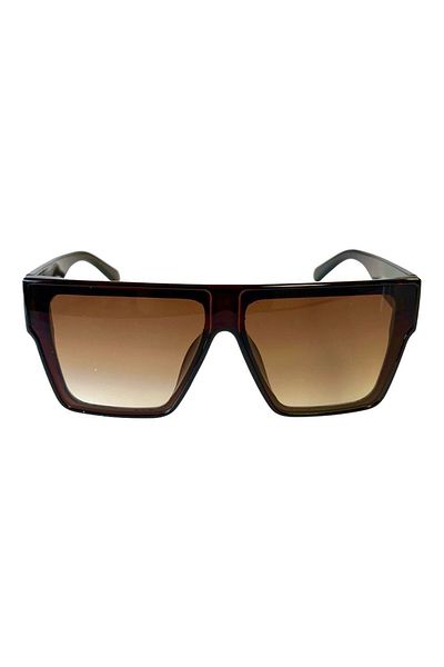 Intisimo Ochelari de soare, damă, supradimensionați, UV400, lentilă pătrată, maro închis