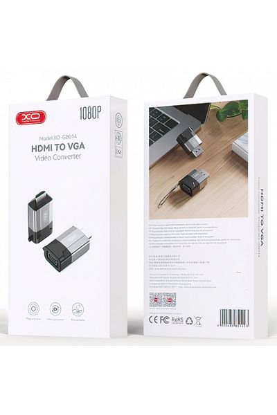 Xo XO Design GB014 Video Adapter, HDMI to VGA, Grey